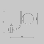 Настенный светильник (бра) Maytoni MOD109WL-01BS