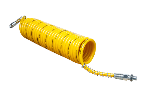 Шланг прицепа витой желтый (L- 8.5 м, ДВУХСЛОЙНЫЙ) (M16*1,5) (37310000006) SORL