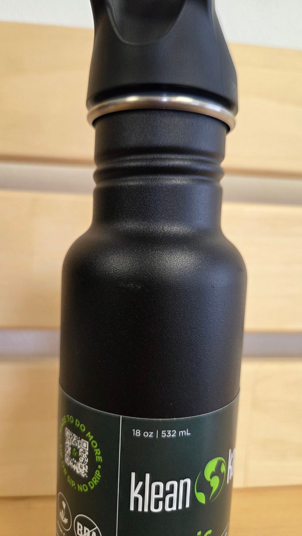 Бутылка Klean Kanteen Classic Narrow Flip Sport 18oz (532 мл) Black (потертости)