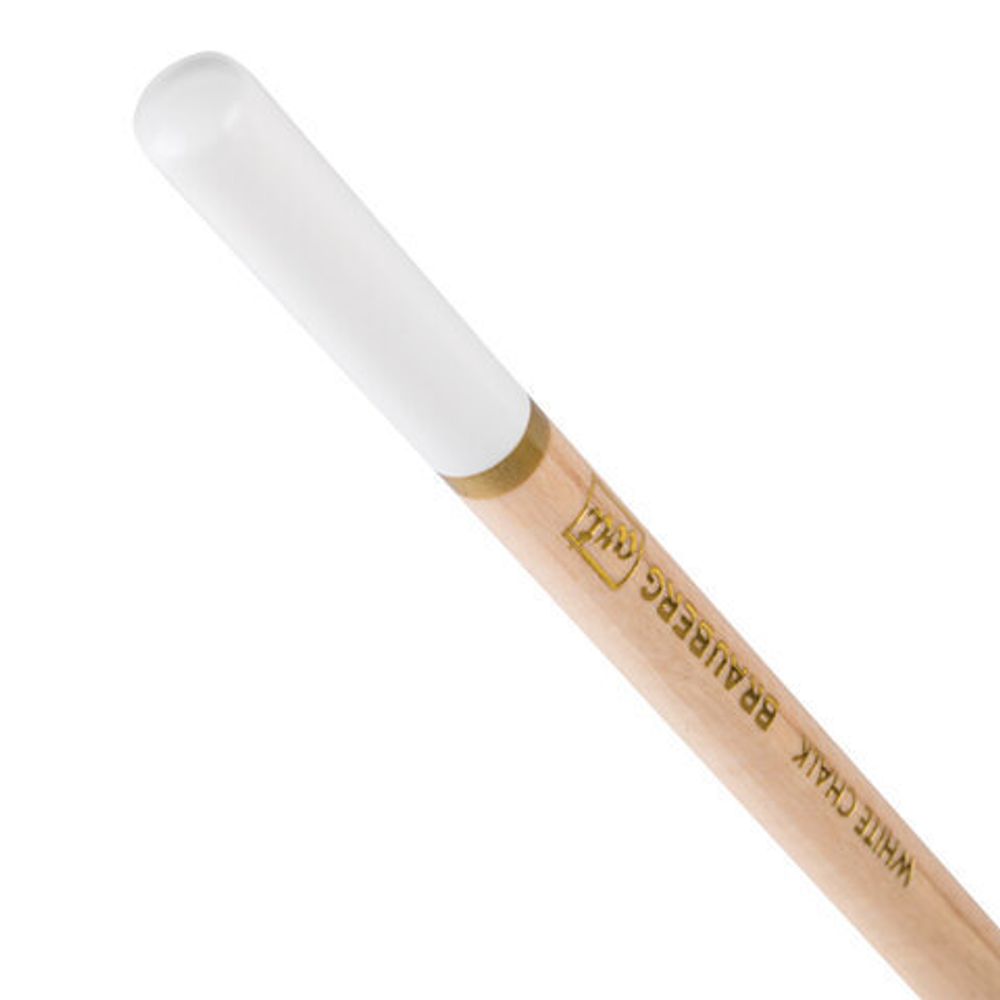 Карандаш МЕЛОВОЙ художественный белый 1 шт. BRAUBERG ART CLASSIC, грифель 4 мм, 181696