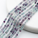 Флюорит куб бусины, размер около 2,3 мм, цена за отрезок 19 см (1/2 нити)