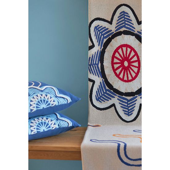 Плед из хлопка по мотивам эвенских орнаментов из коллекции cultural heritage, 130х180 см