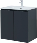Тумба с раковиной Aquanet Алвита New 303904 70 антрацит