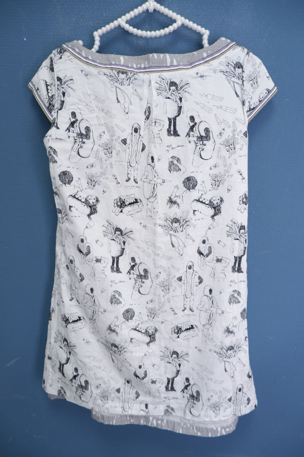 Платье двухстороннее с принтом 42 размер