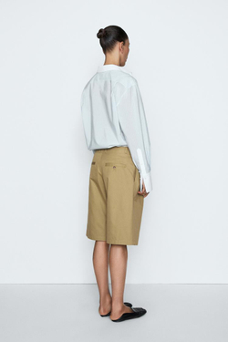Massimo Dutti Бермуды с перекрестной застежкой - STUDIO, хаки
