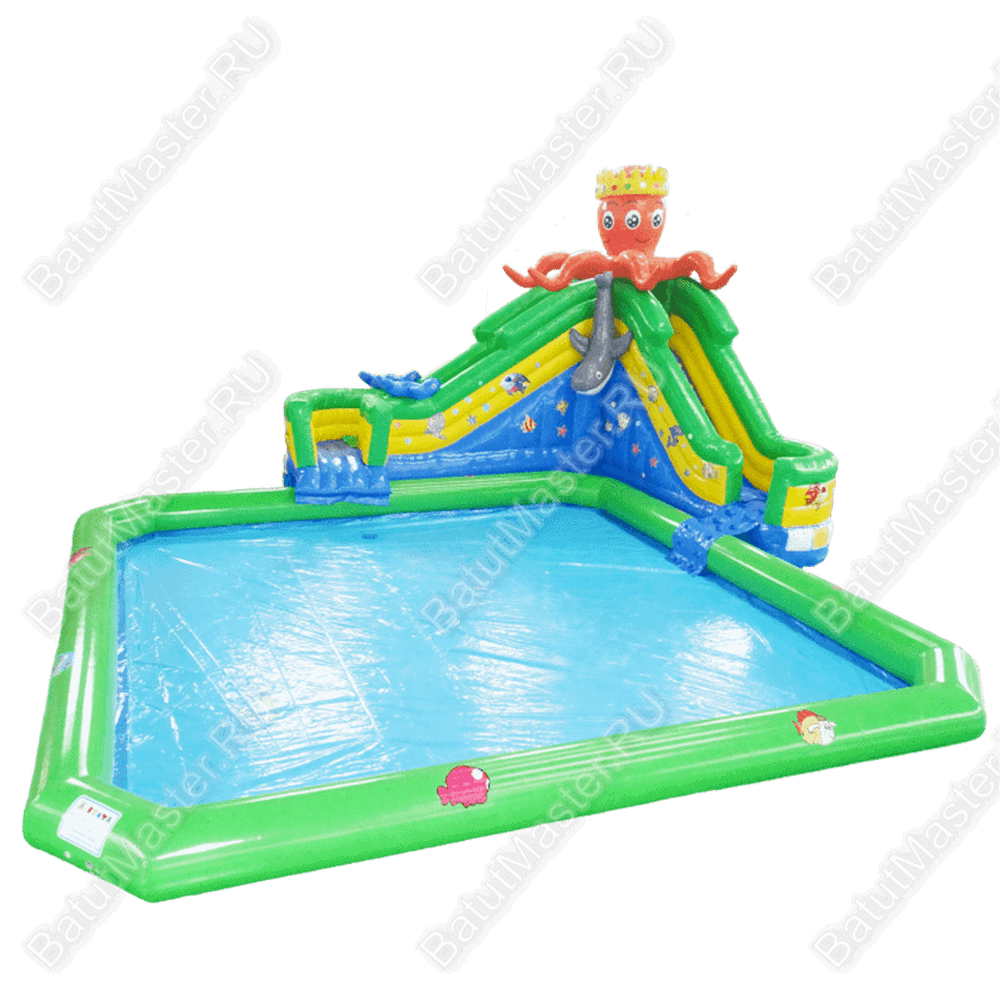 Наземный надувной аквапарк «Осьминог» 28*20*6 м