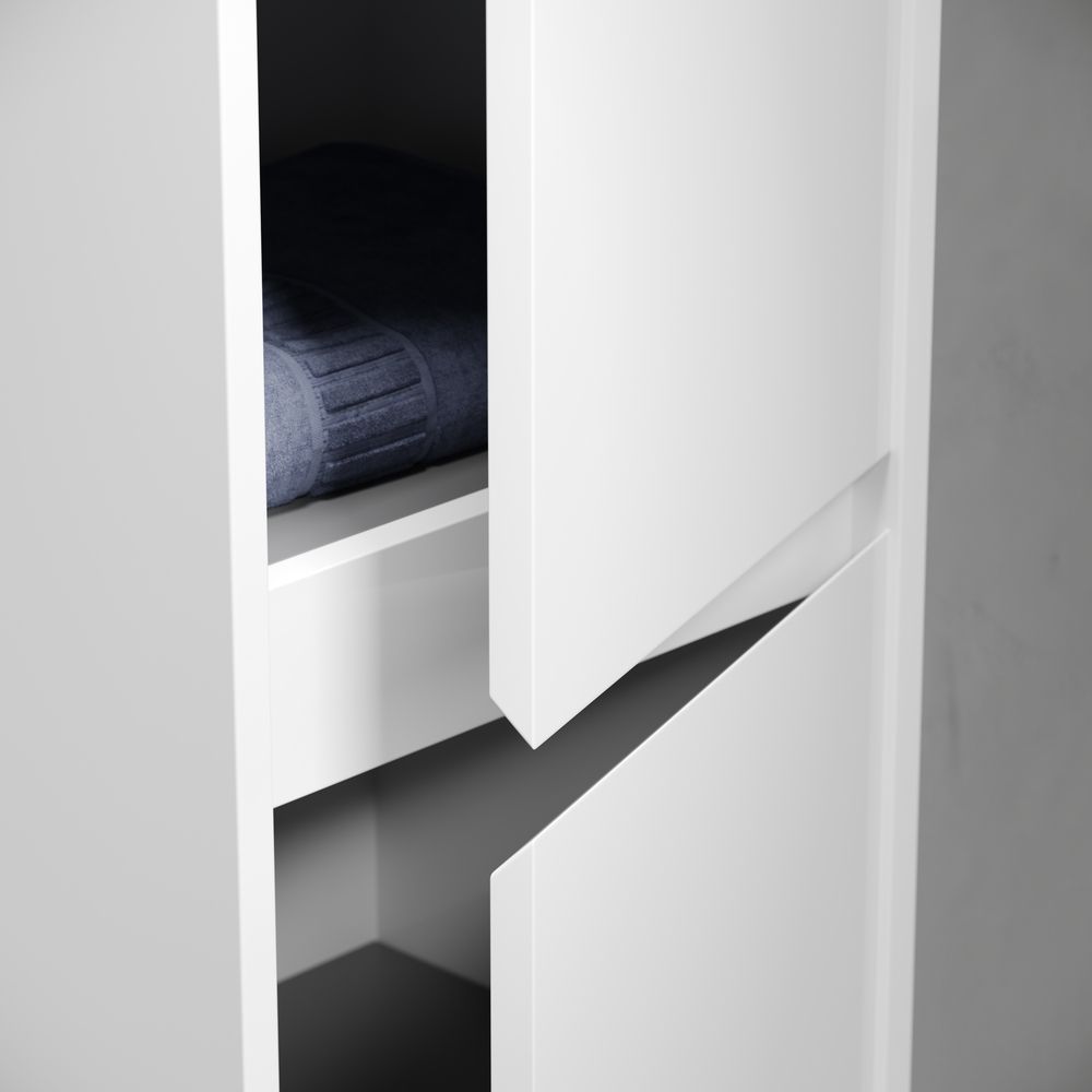 Шкаф-пенал подвесной Sancos Libra, белый глянец 350х300х1600 мм