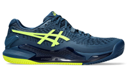Теннисные кроссовки Asics Gel-Resolution 9 Clay - mako blue/safety yellow