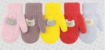 Варежки дет. ТМ-803д р.13(34) в ассорт. (Теплыши), 1 шт.