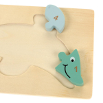 Развивающая игрушка деревянная Пазл-вкладыш по номерам Щука, C-41805