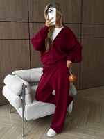 Костюм худи + брюки красный