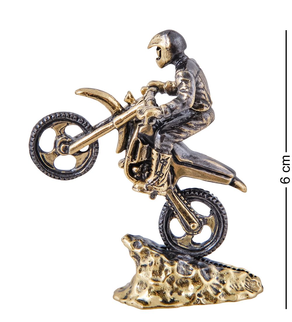 Народные промыслы AM-3925 Фигурка «Мотоциклист Эндуро» (латунь)