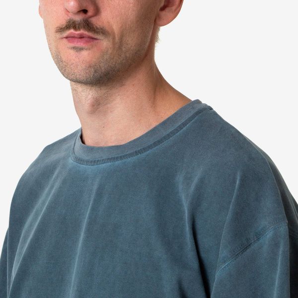 Футболка SS24 Garment Dyed Steel Blue голубая - фото 3