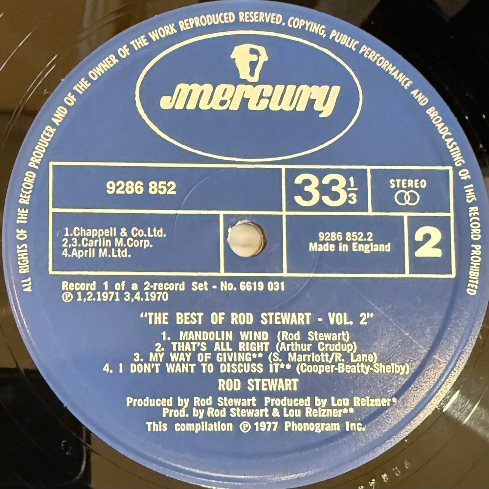 Rod Stewart ‎– The Best Of Rod Stewart Vol. 2 2LP (Англия 1977г.)
