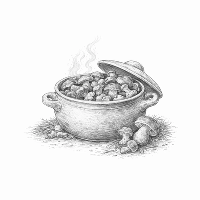 Кокот из лесных грибов