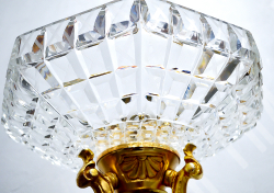 Винтажная фруктовница. Хрусталь, металл, золочение. Франция?. ХХ в.