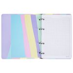 Тетрадь на кольцах А5 160х212 мм, 120 л., картон, матовая ламинация, клетка, BRAUBERG, кросс-серия PASTEL, 405197