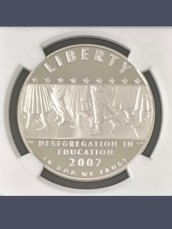 Монета 1 доллар (dollar) 2007 "Десегрегация в образовании"