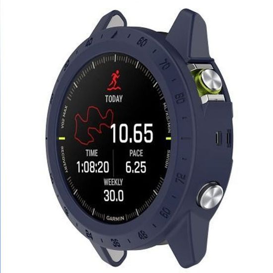 Защитный бампер чехол для часов Garmin MARQ Gen 2 Adventurer Athlete Aviator Captain Golfer материал TPU (Темно-синий)