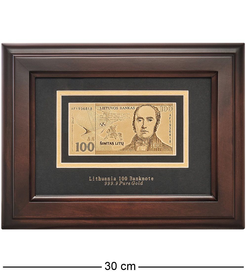 Gold Leaf HB-130 Панно «Банкнота 100 LIT (лит) Литва»