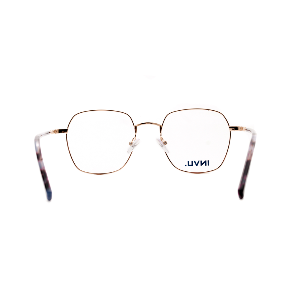 Оправа многогранник INVU G3300 B с клипом черная золотая гавана
