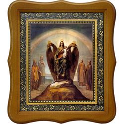 Самодержавная икона Божией Матери на холсте.