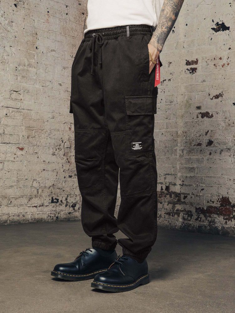 Брюки Alpha Industries Cotton Jogger black (черные)