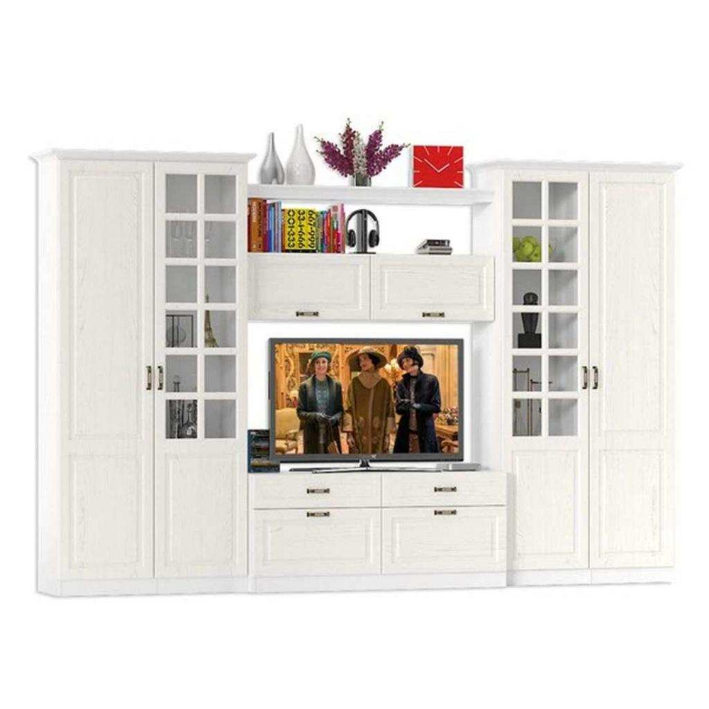 Стенка Ливерпуль 4 Белый/Ясень ваниль