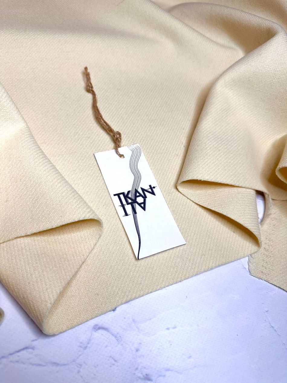 Пальтовая однотонная шерсть (PENELOPE, 90%шерсть/10%полиамид, Ласковый пастельный оттенок сливочного масла, 150, 370 гр/м2)