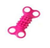 Игрушка для собак Кость из резины ЧК 12см Розовая