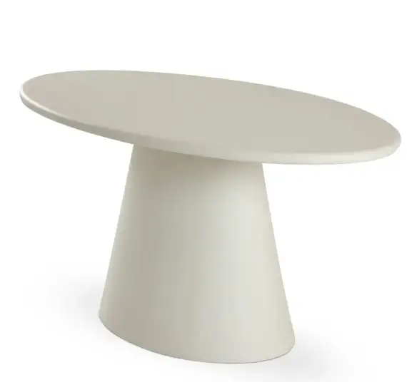 Стол обеденный Menvix, 160х90 см, белый микроцемент