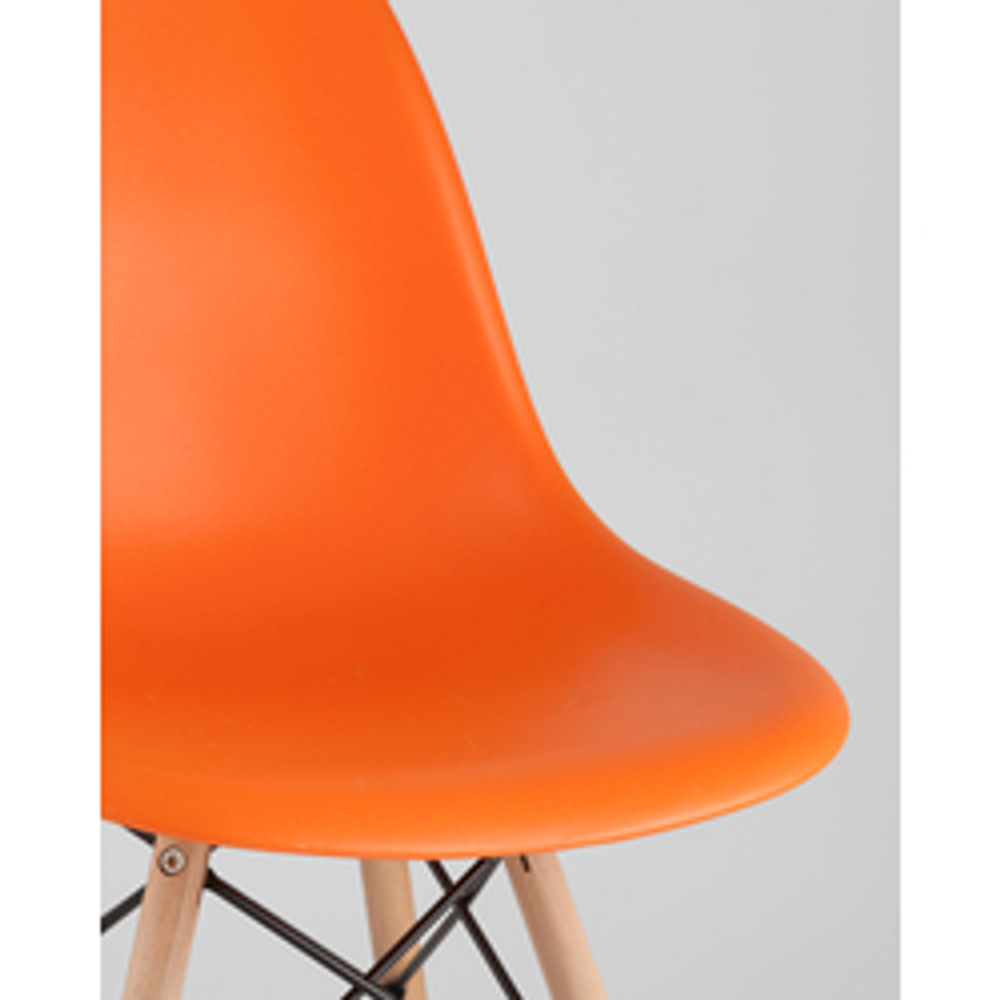 Стул Eames Style DSW оранжевый (разборный каркас)
