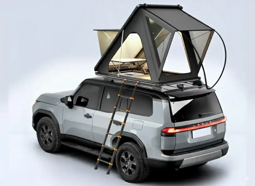 Палатка на крышу с лестницей для Lexus GX550 2024+ Лексус Тент Лестница походный туристический аксессуар