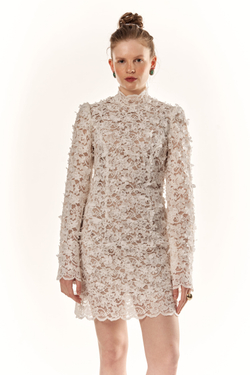 Платье кружевное Каприз ПУДРА