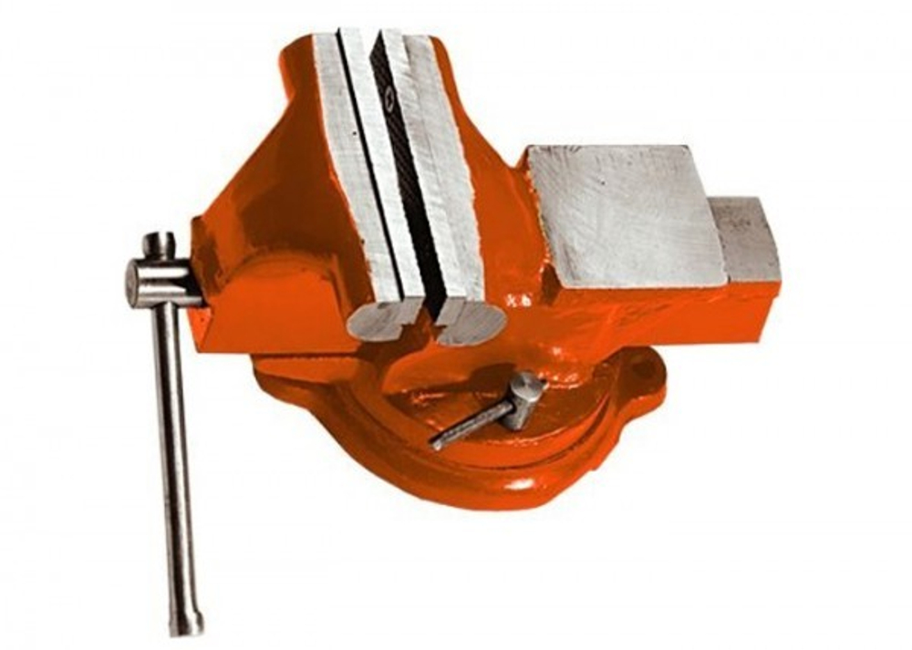 Тиски слесарные Sparta 150мм поворотные с наковальней