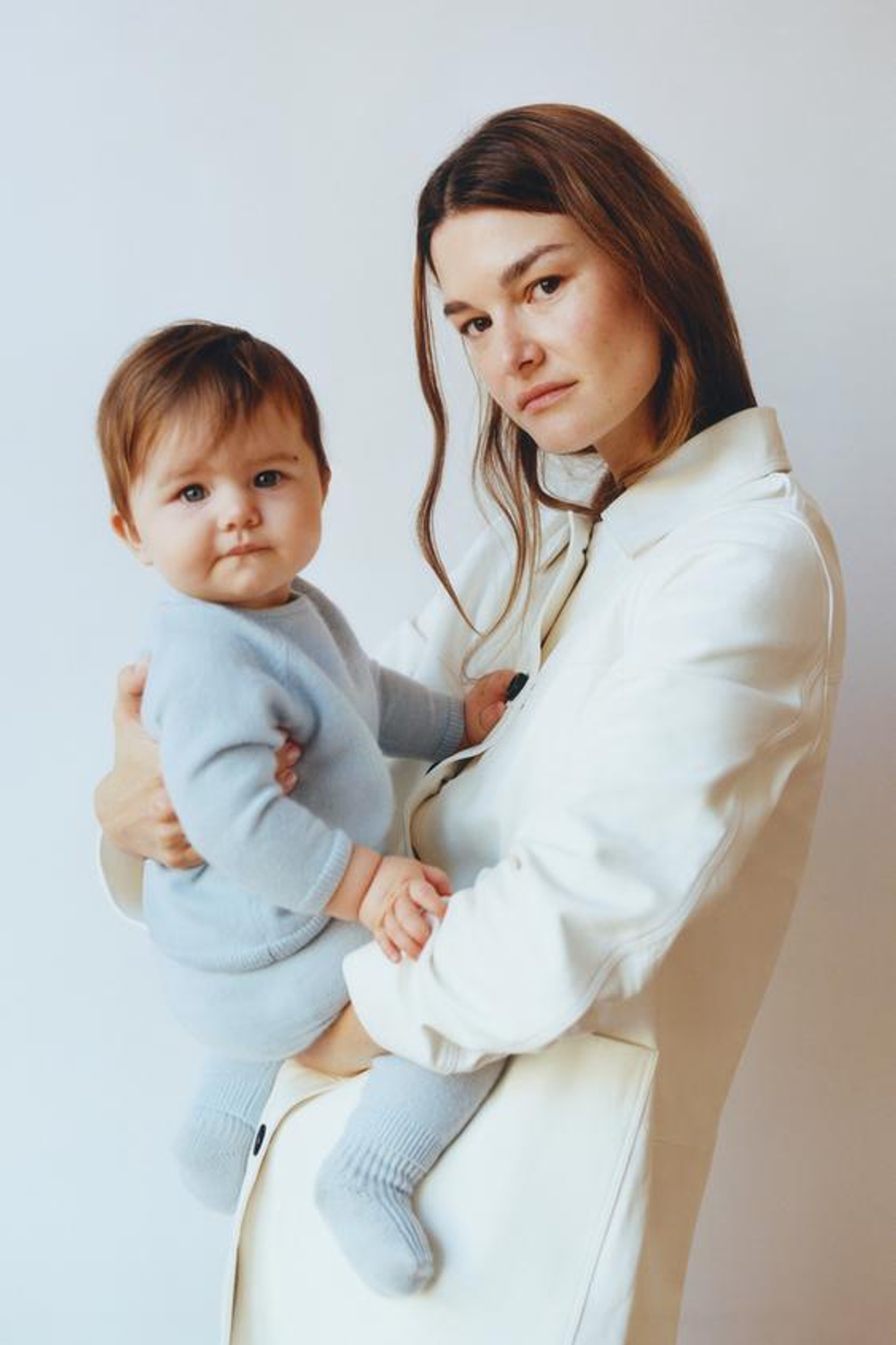 ZARA НОСКИ ИЗ 100% КАШЕМИРА, ГОЛУБОЙ