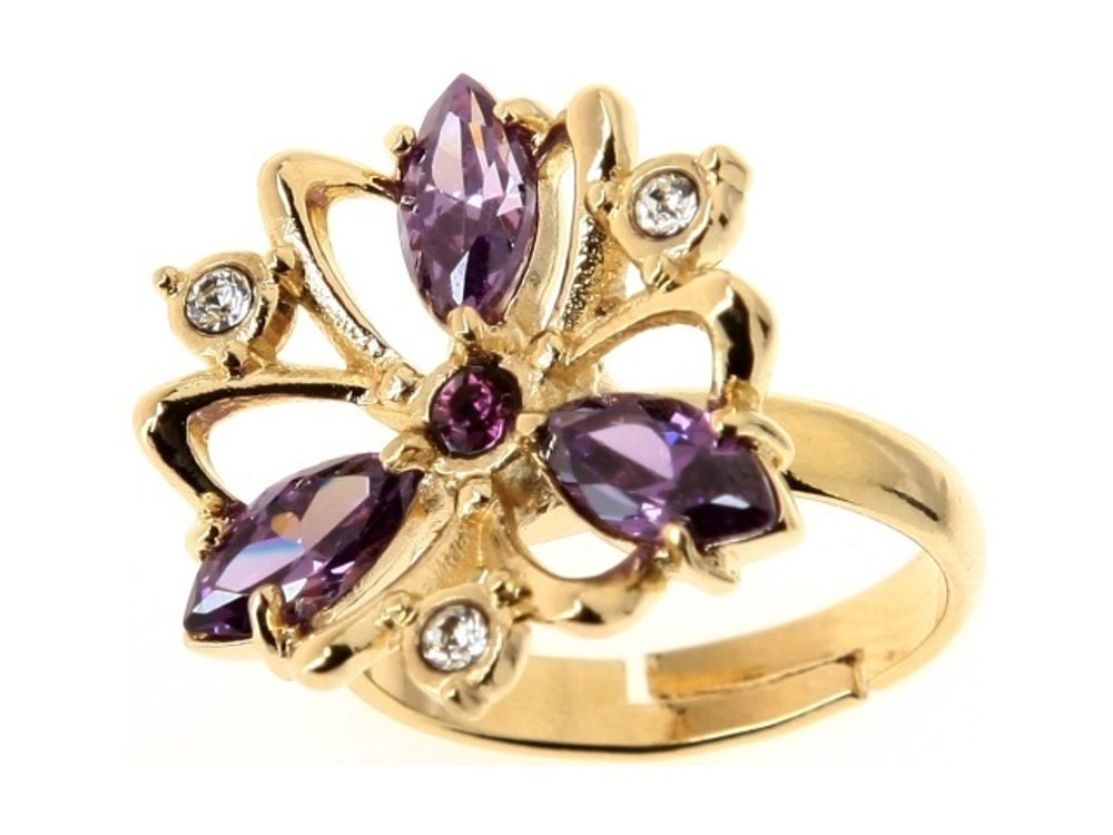 &quot;Лавель&quot;  кольцо  в золотом покрытии из коллекции &quot;Идиллия Jenavi&quot; от Jenavi