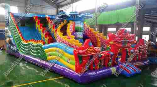 Коммерческий надувной батут "Хижина дракона", 15*8*6,3 м
