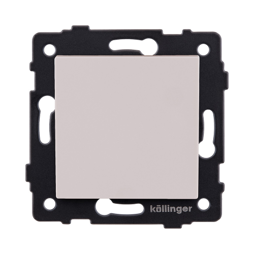 Выключатель 1-клавишный проходной 10А/250В, кашемир матовый Kollinger REA-S-003CM для Aspekt, Eleganz, Reflex