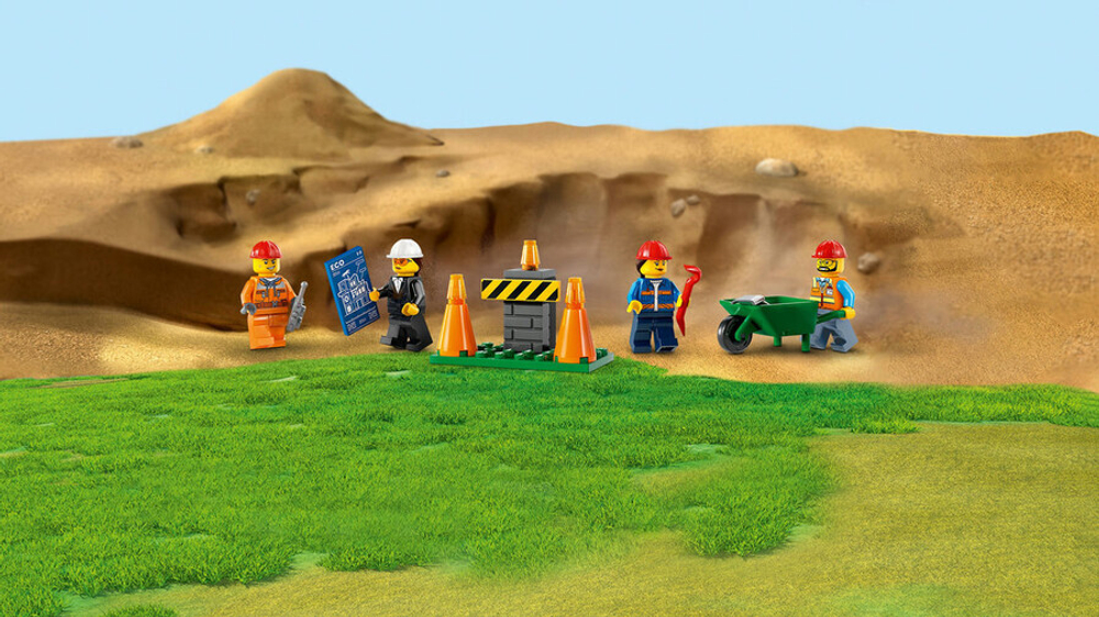 Конструктор LEGO City 60391 Строительные машины и кран с шаром для сноса