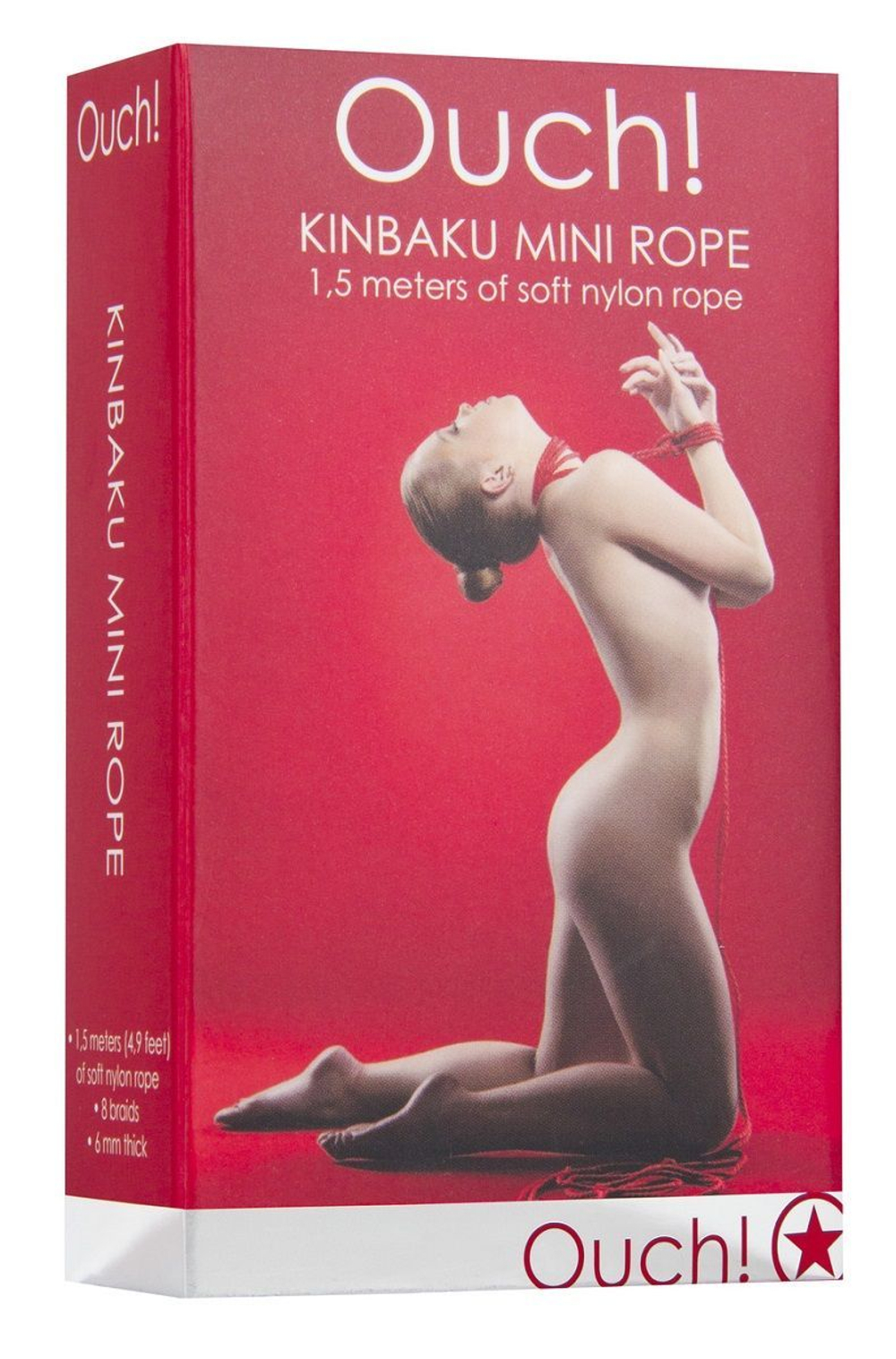 Красная веревка для бондажа Kinbaku Mini - 1,5 м.