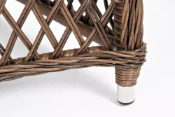 "Эспрессо-80 L" обеденная группа плетеная, цвет коричневый