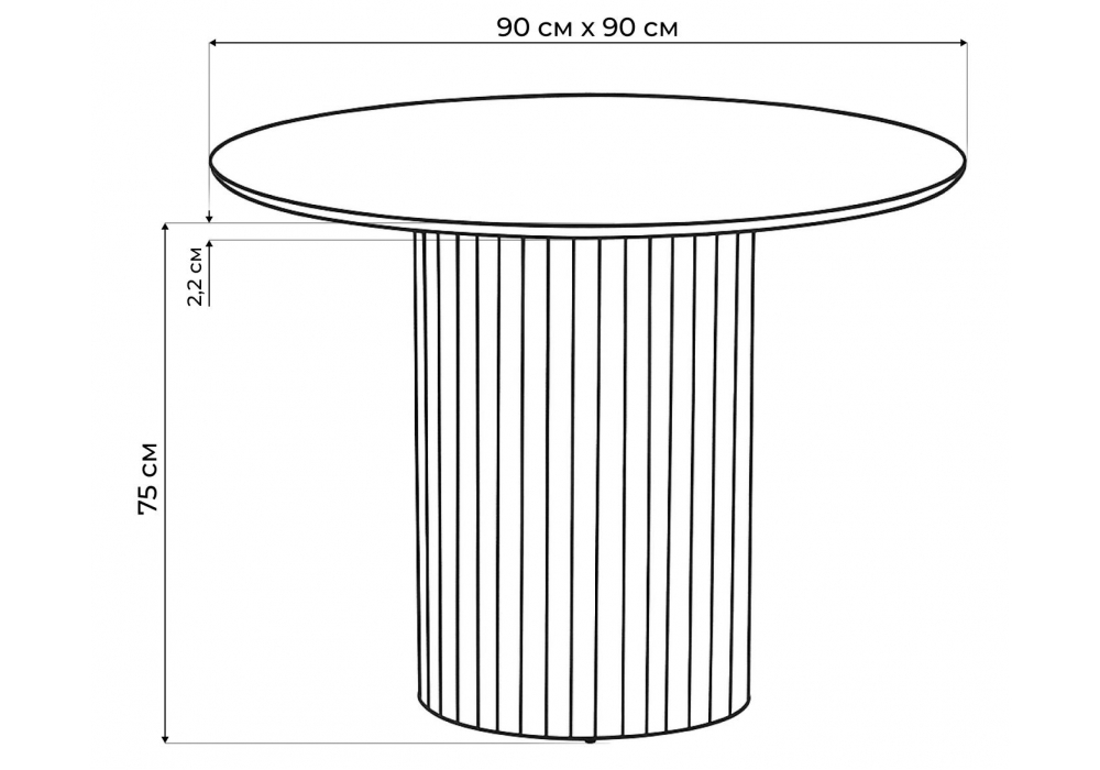 Керамический стол Woodville Гравент 90 черный мрамор shakespeare black, черный