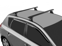Багажник LUX БК 3 с чёрными крыловидными дугами 1,2м в штатные места Peugeot 308,207, 407