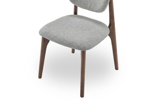 Cтул Comfy 2 cерая ткань, ножки орех