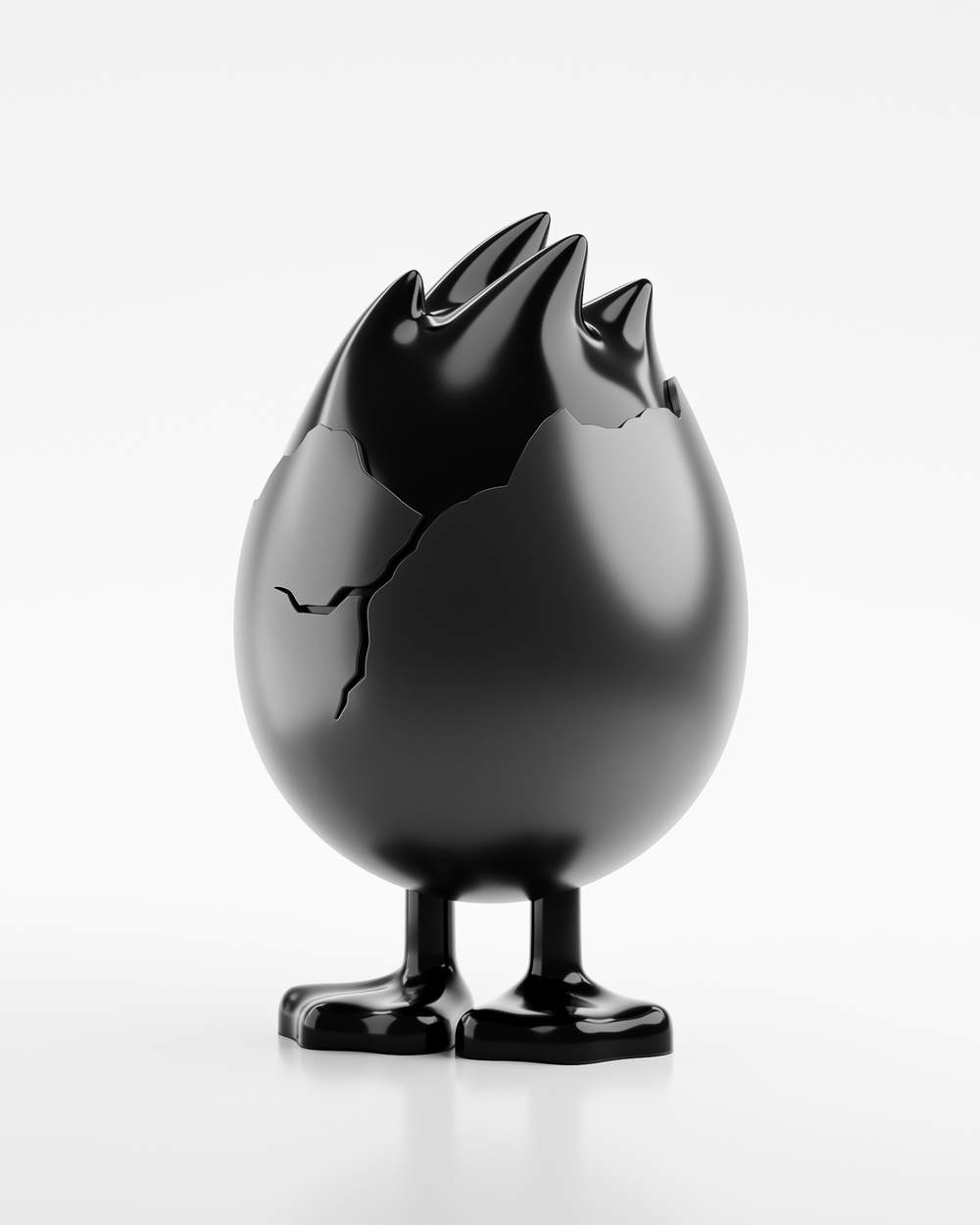 TUD TOY The Ugly Duck x TUD BAD EGG BLACK СТАТУЭТКА ДЕКОРАТИВНАЯ