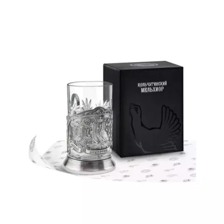 С7408/200 Подстаканник никел. с черн. "Мудрый руководитель"