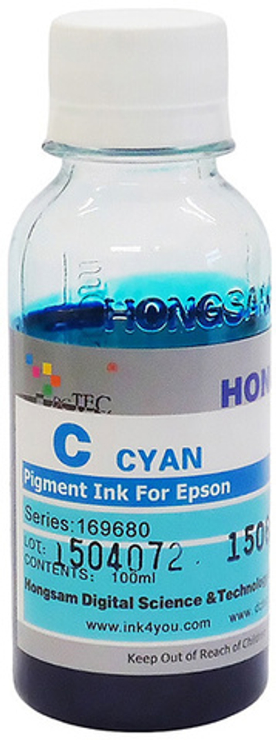 Чернила DCTec — HONGSAM пигментные для Epson серия: 169680 - Cyan (Голубой) 100 мл.