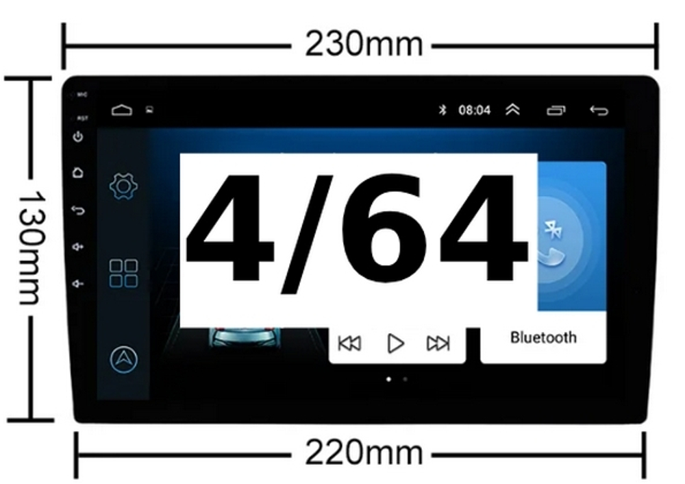 Магнитола Андроид серия плюс с модулем 4G под сим карту 9 дюймов DSP(9863)