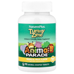 NaturesPlus, Animal Parade®, Tummy Zyme®, добавка для поддержки пищеварения, тропические фрукты, 90 таблеток в форме животных